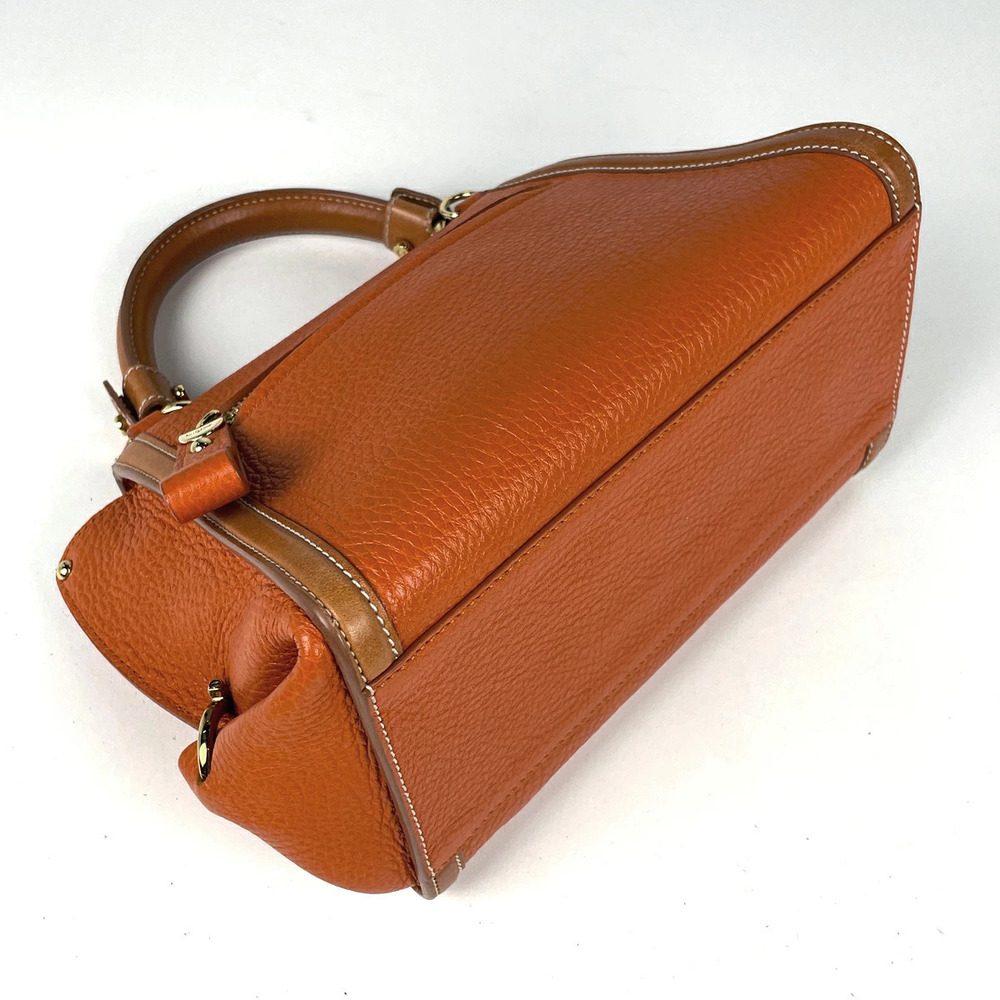 Salvatore Ferragamo Leather Gancini Orange Bag Sofia Shoulder Handbag
